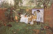 William Merrit Chase The Open air Breakfast France oil painting artist